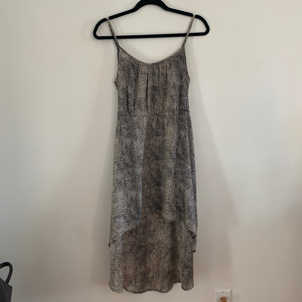High Low Sleeveless Animal Print Flowy dress